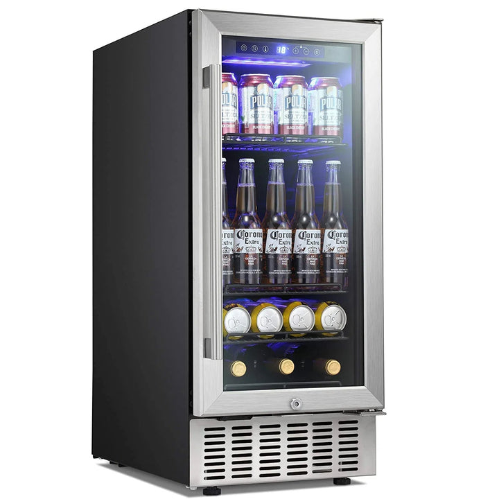 15 Inch Built - in Mini Fridge Beverage Refrigerator W5174C - Kismile