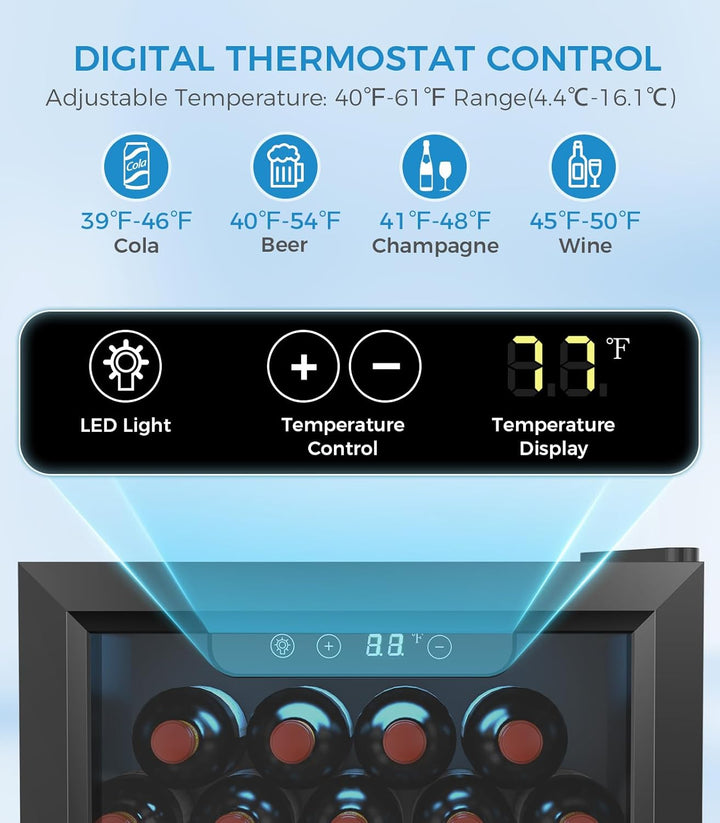 1.6 Cu.ft Mini Beverage Refrigerator and Cooler W5846H - Kismile