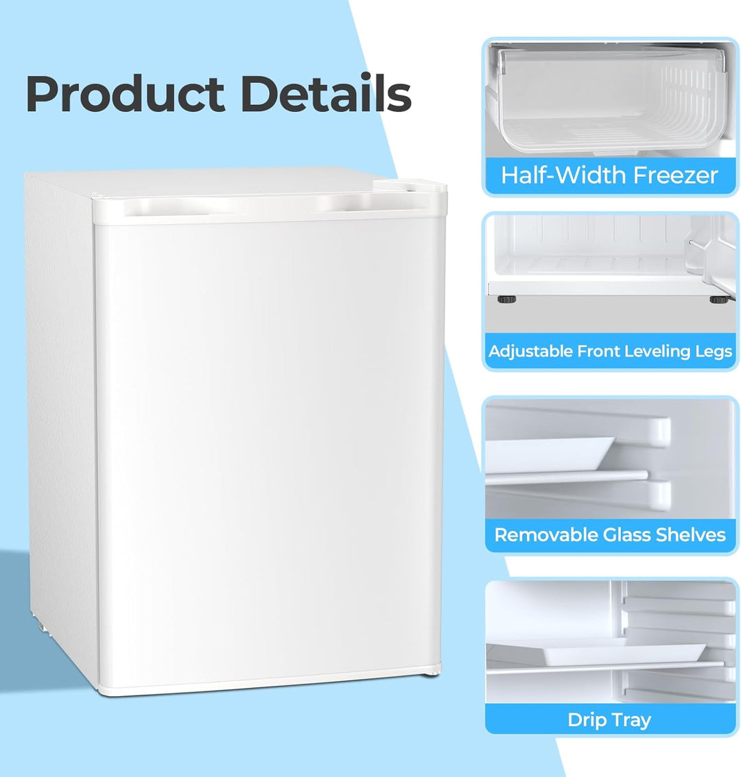 1.6\2.6\3.2 cu. ft Mini Fridge with Freezer - Kismile