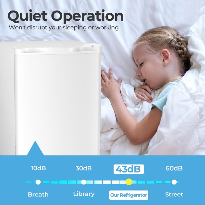 1.6\2.6\3.2 cu. ft Mini Fridge with Freezer - Kismile