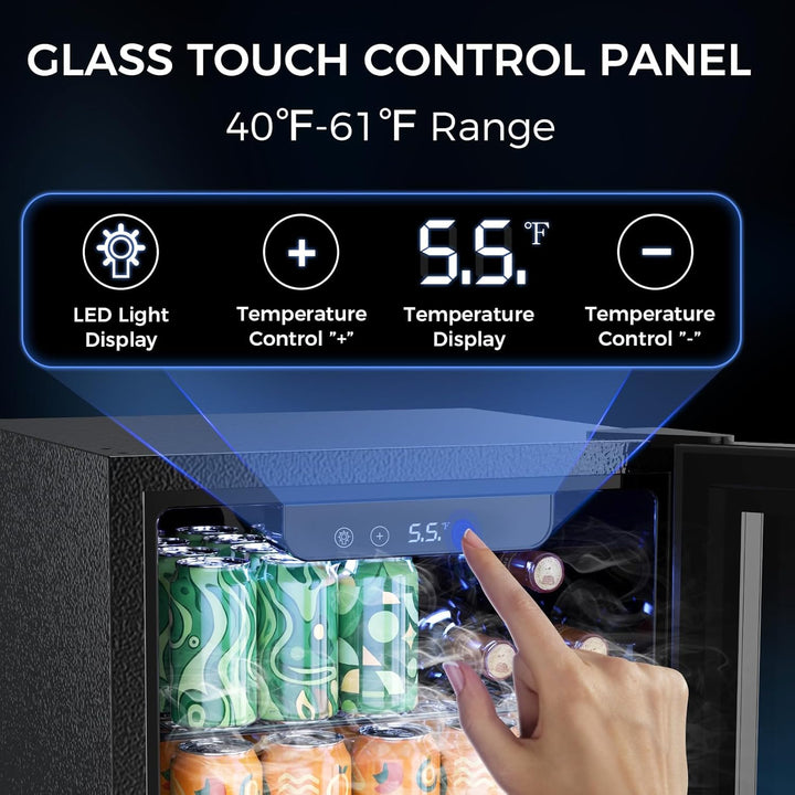 1.7 Cu Ft Beverage Refrigerator and Mini Fridge Cooler - 68 Can Capacity 58048RWC0 - Kismile