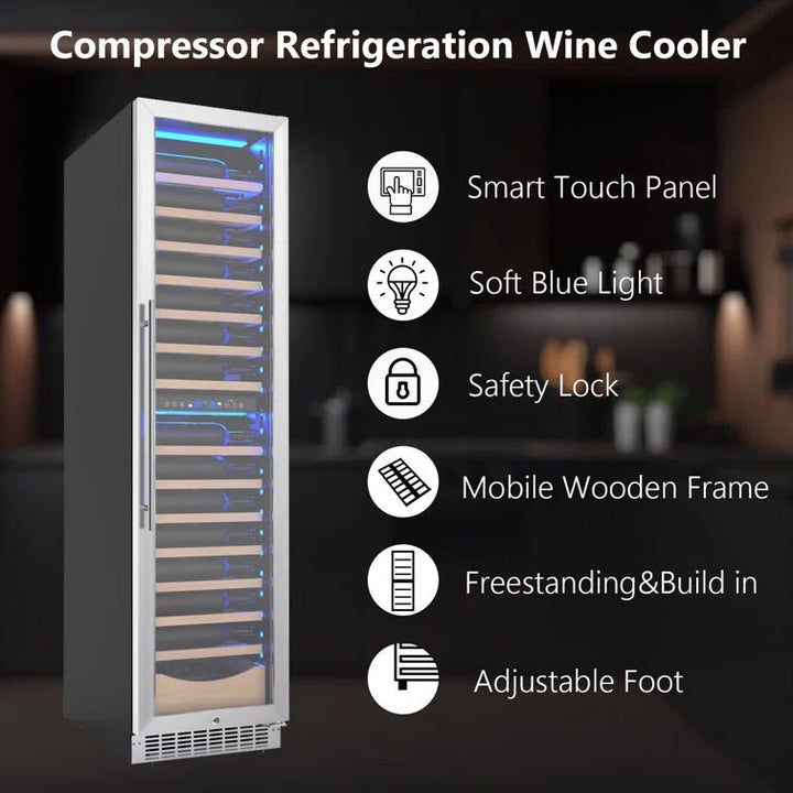 17.72" 111 Bottles Dual Zone Built - in/Freestanding Wine Refrigerator - Kismile