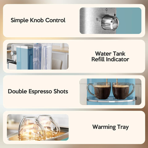 2 in 1 Espresso Machines Support Capsule Coffee Automatic Cappuccino Coffee Maker CM8054 - Kismile