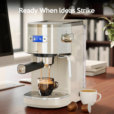 2 in 1 Espresso Machines Support Capsule Coffee Automatic Cappuccino Coffee Maker CM8054 - Kismile