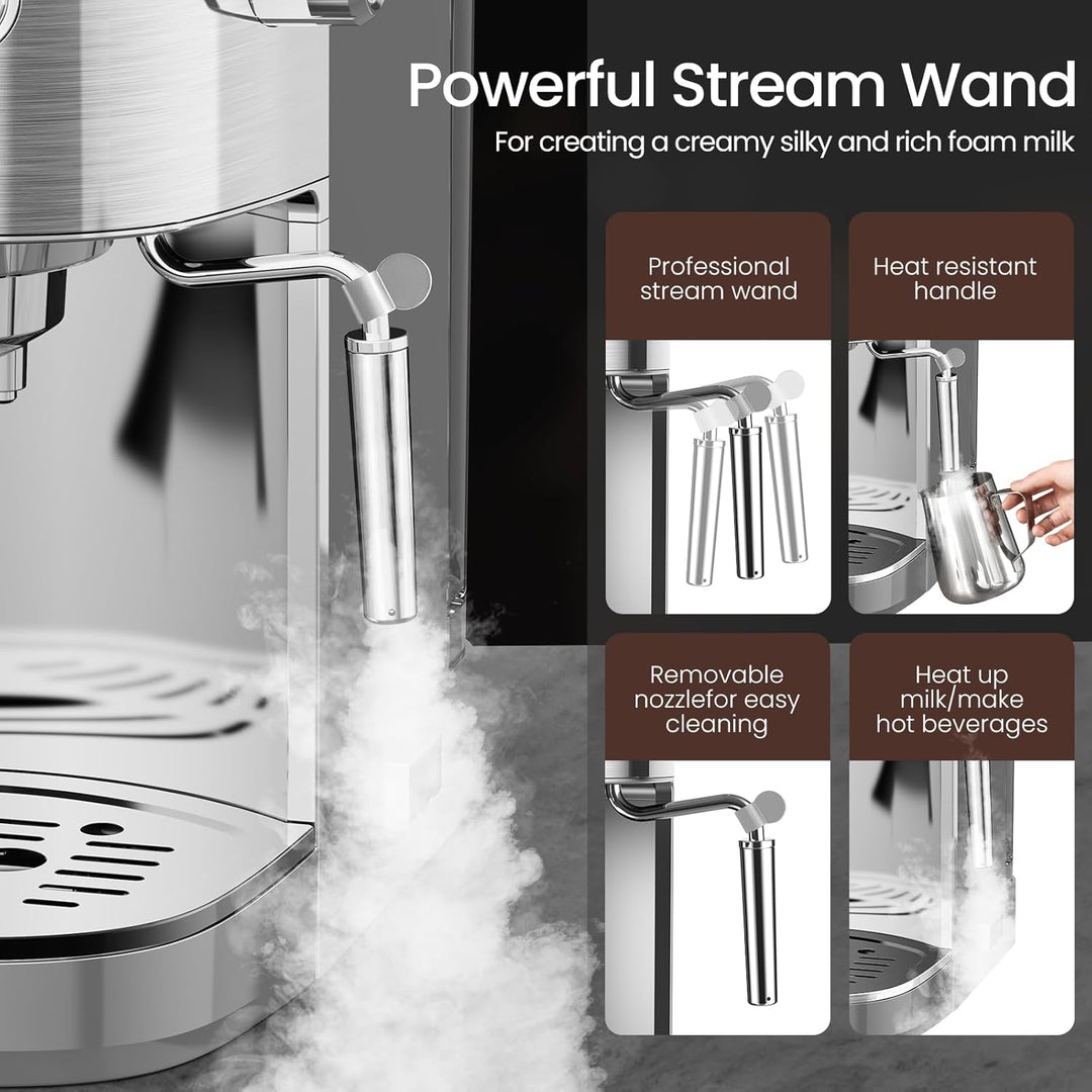 2 in 1 Espresso Machines Support Capsule Coffee Automatic Cappuccino Coffee Maker CM8054 - Kismile