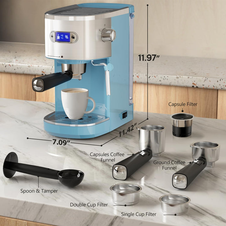 2 in 1 Espresso Machines Support Capsule Coffee Automatic Cappuccino Coffee Maker CM8054 - Kismile