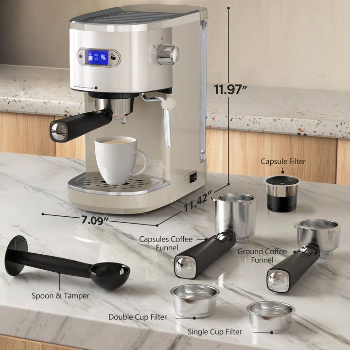 2 in 1 Espresso Machines Support Capsule Coffee Automatic Cappuccino Coffee Maker CM8054 - Kismile