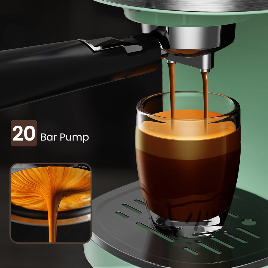 Espresso Machines 20 Bar Fast Heating Automatic Cappuccino Coffee Maker ...