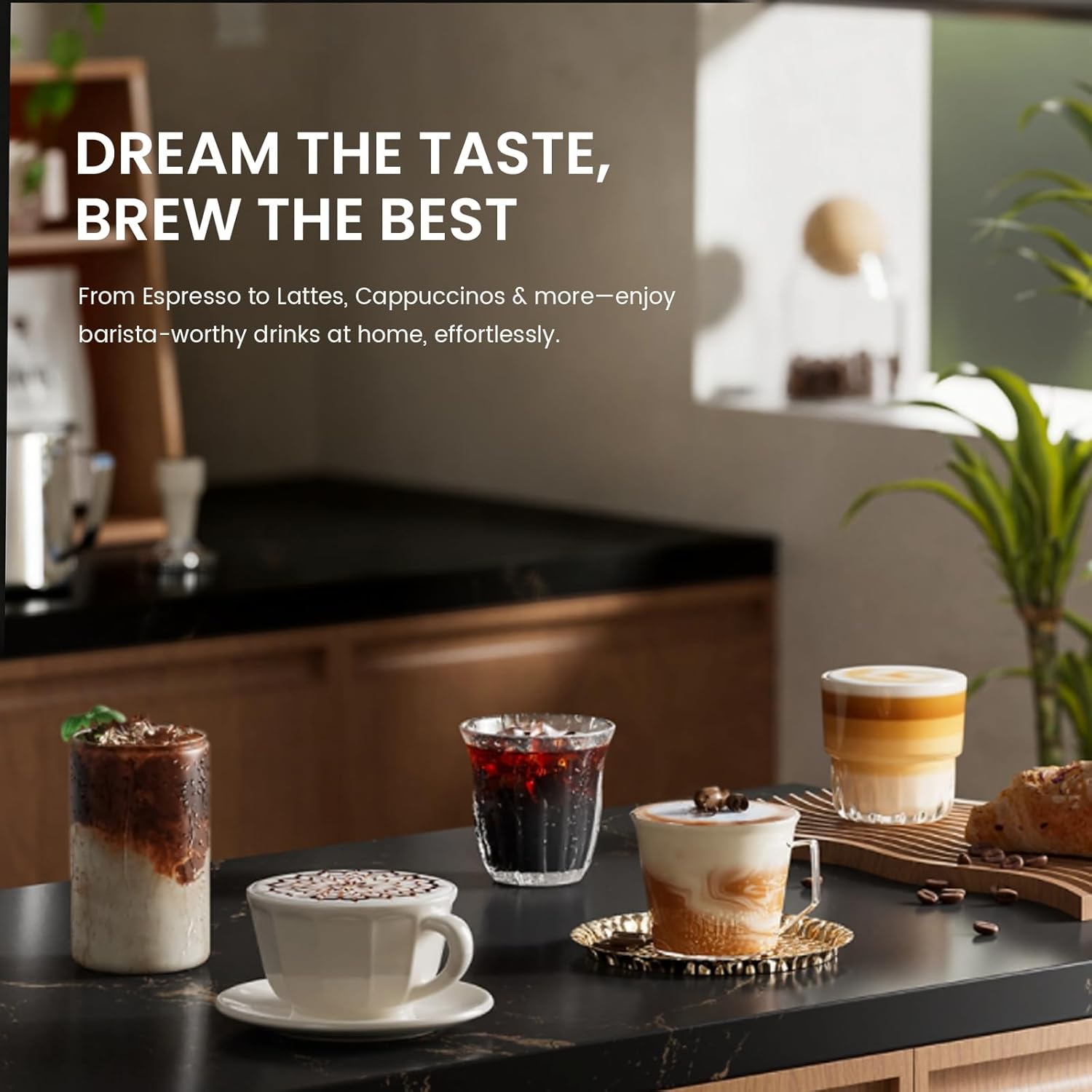 20 Bar Automatic Espresso Machine with Grinder 80002KCM1 - Kismile