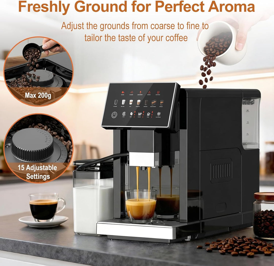 20 Bar Automatic Espresso Machine with Grinder 80002KCM1 - Kismile