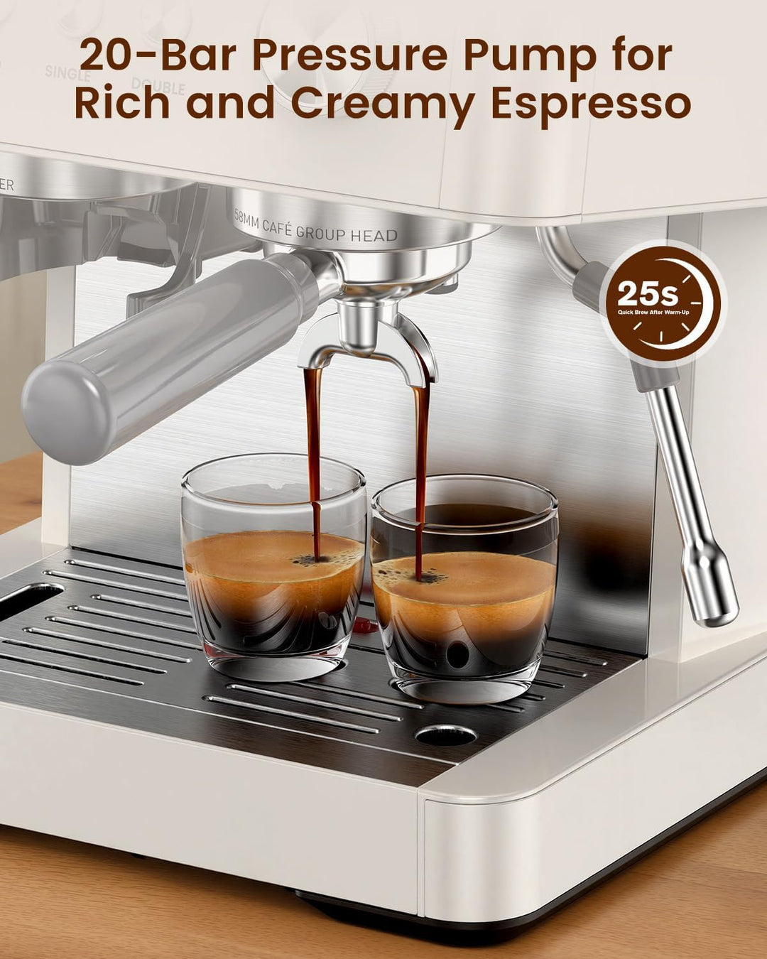 20 Bar Espresso Machines with Grinde CM8031 - Kismile