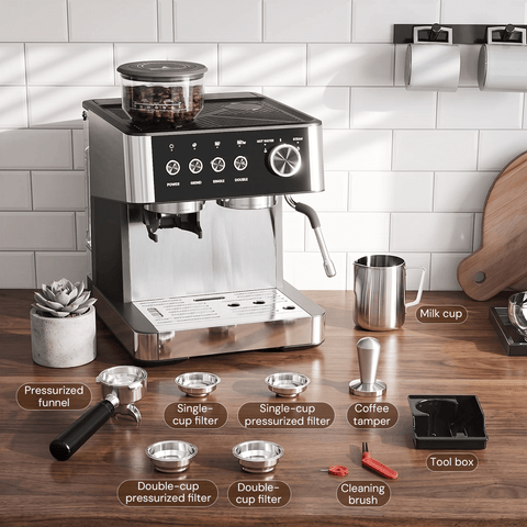 20 Bar Espresso Machines with Grinde CM8031 - Kismile
