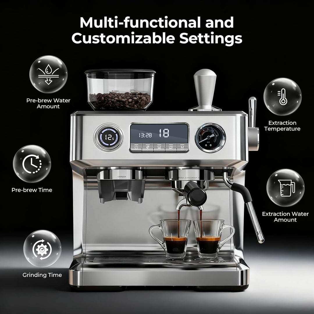 20 Bar Programmable Expresso Coffee Machine CM8023S - Kismile