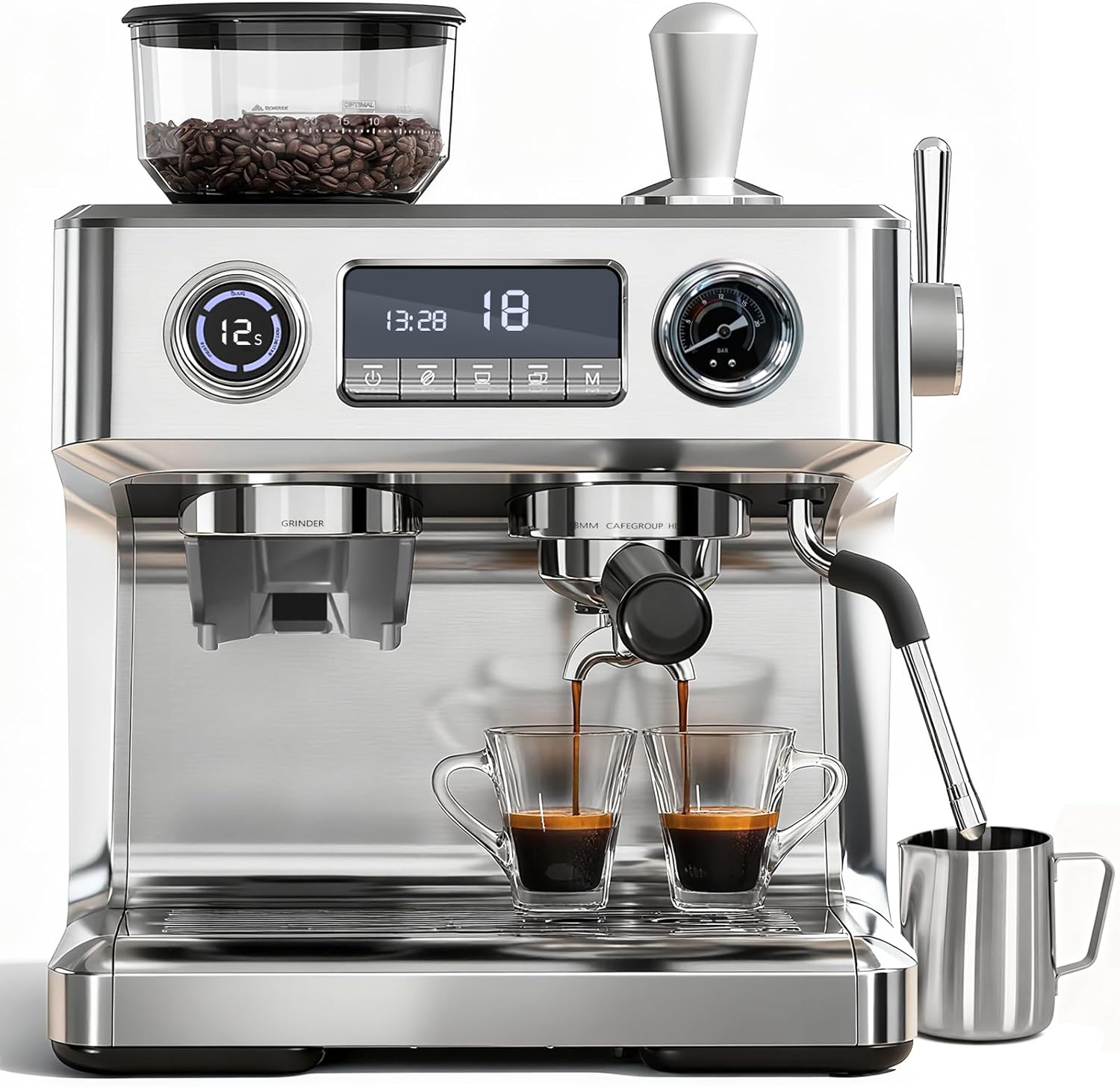 20 Bar Programmable Expresso Coffee Machine CM8023S - Kismile