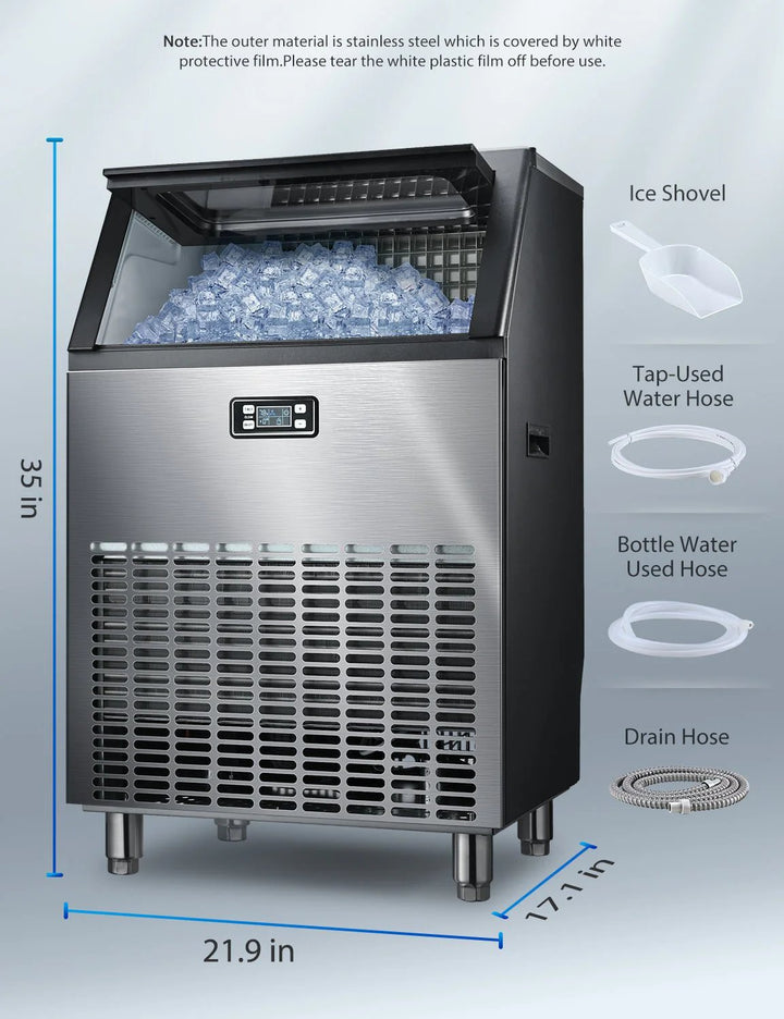 200LBS Freestanding Commercial Ice Maker Z5895 - Kismile