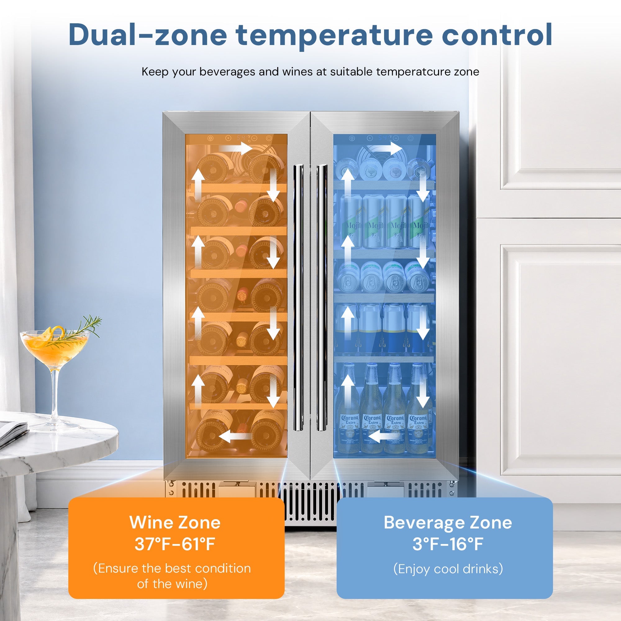 24 Inch Built-in Beverage Wine Refrigerator - Kismile