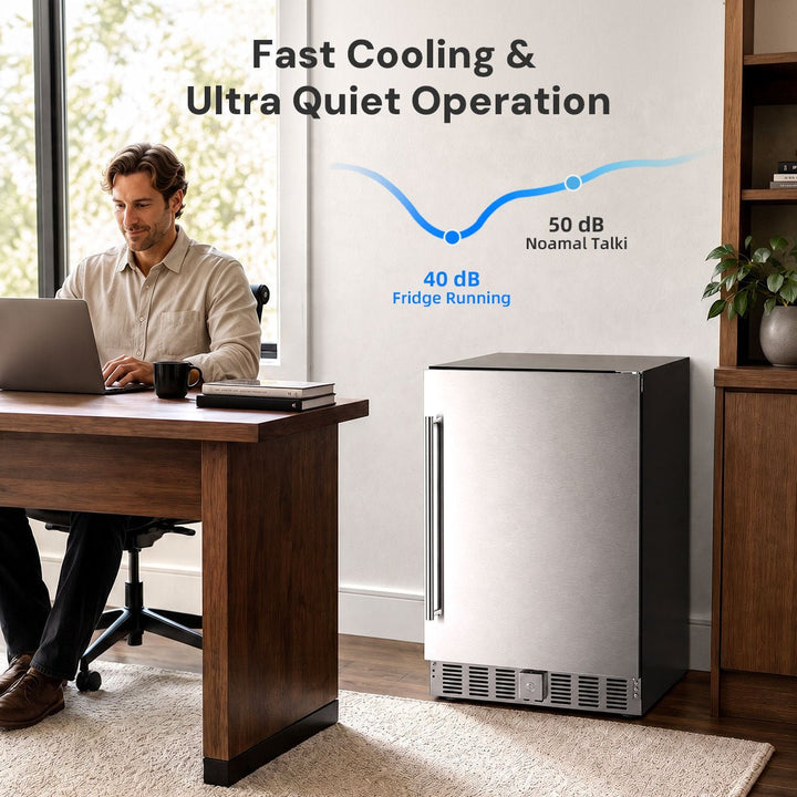 24 Inch Indoor/Outdoor Beverage Refrigerator 58145RKR0 - Kismile
