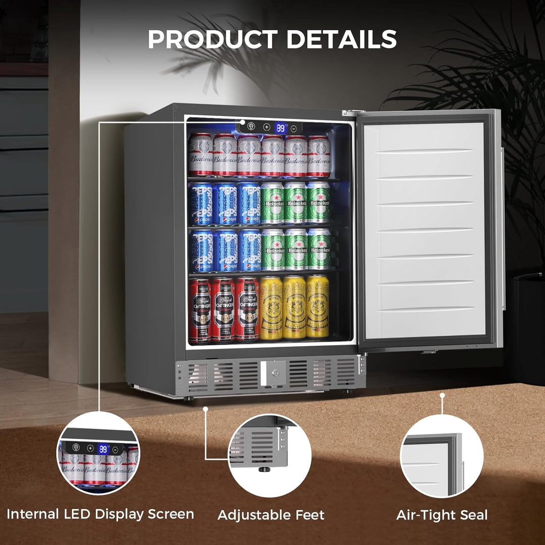 24 Inch Indoor/Outdoor Beverage Refrigerator 58145RKR0 - Kismile