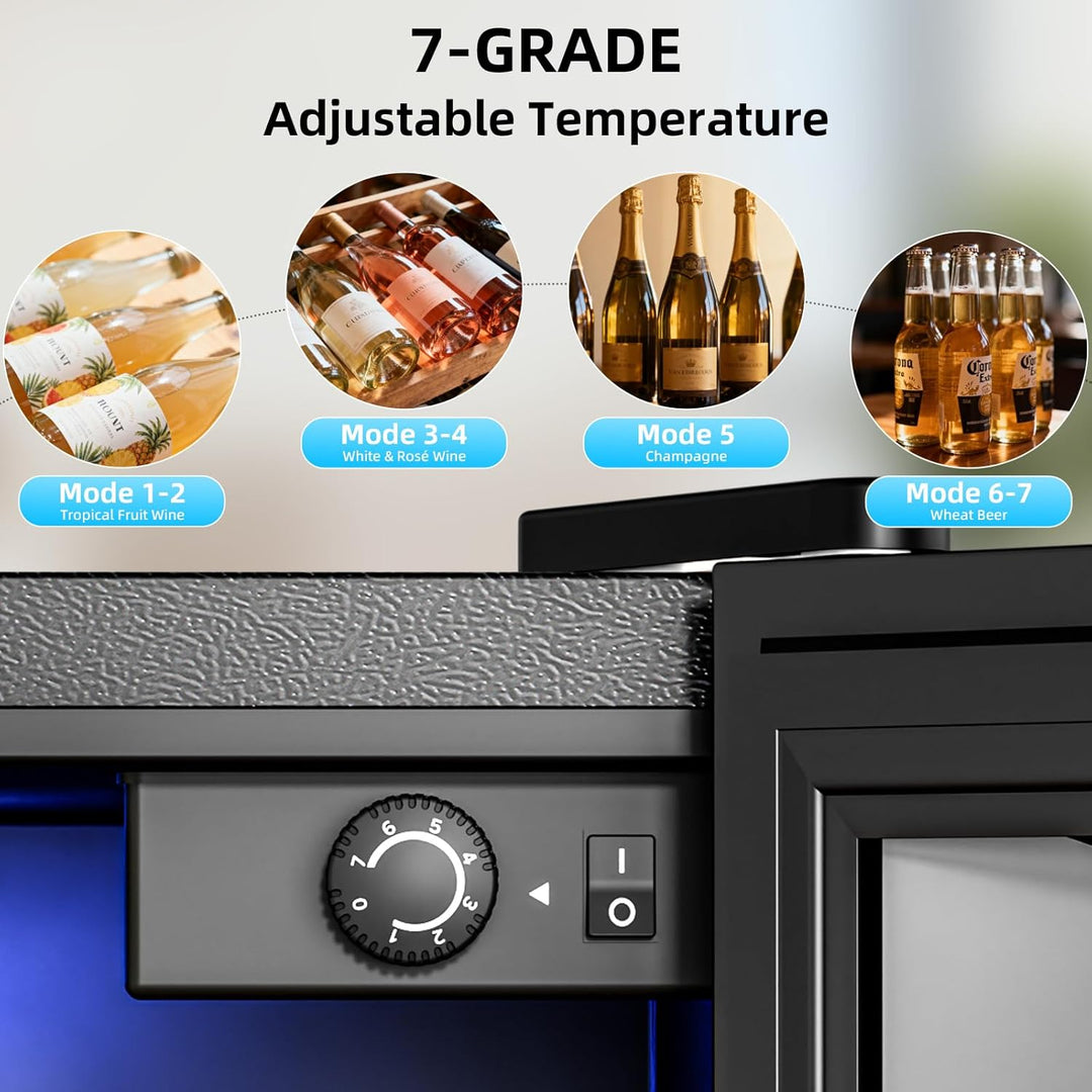 2.6 Cu. Ft Dual Zone Wine Cooler Mini Fridge 58080RWC0 - Kismile