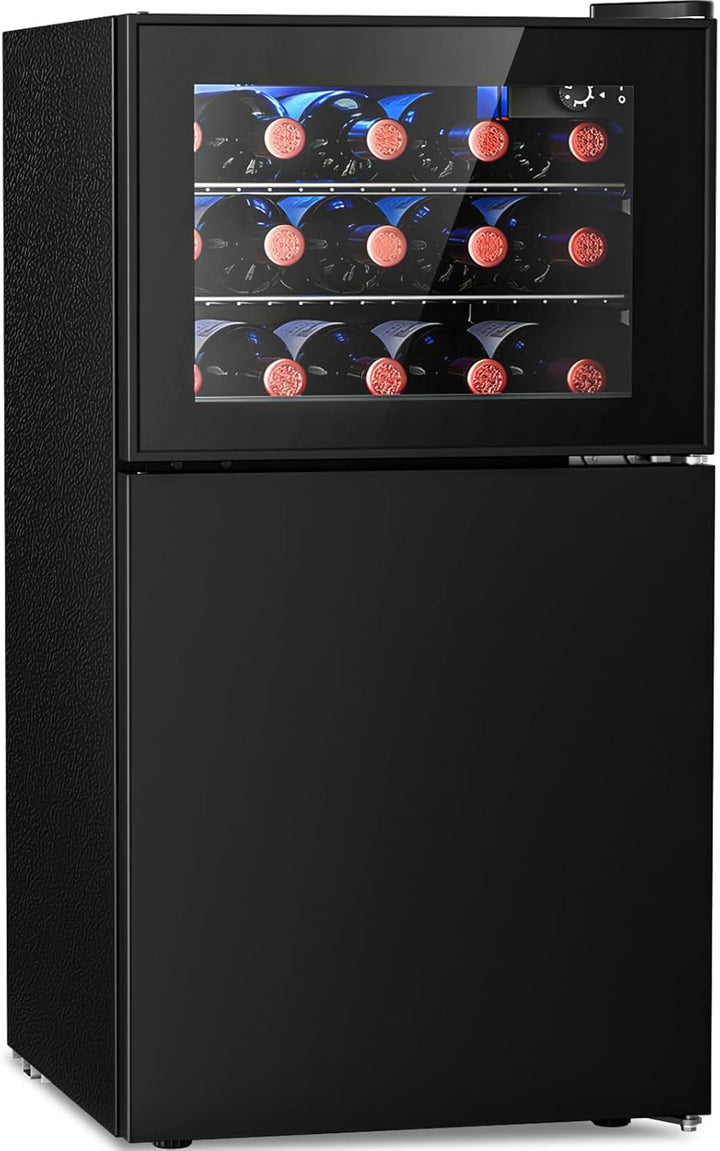 2.6 Cu. Ft Dual Zone Wine Cooler Mini Fridge 58080RWC0 - Kismile