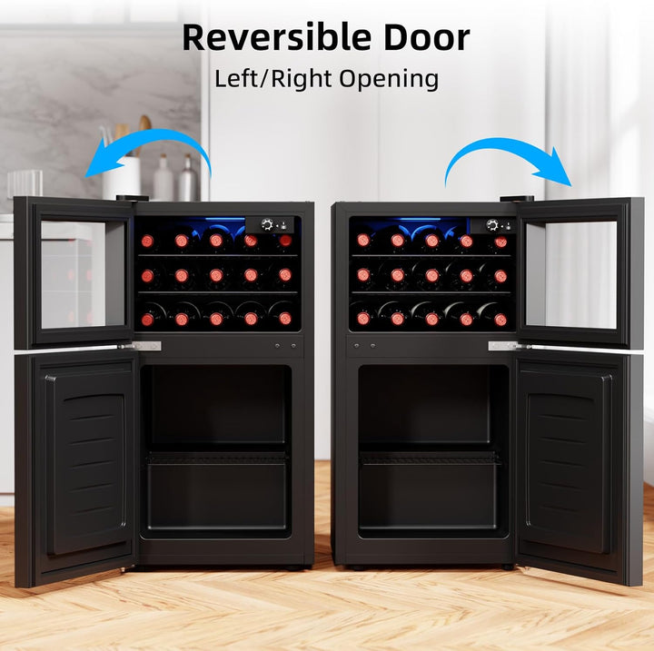 2.6 Cu. Ft Dual Zone Wine Cooler Mini Fridge 58080RWC0 - Kismile