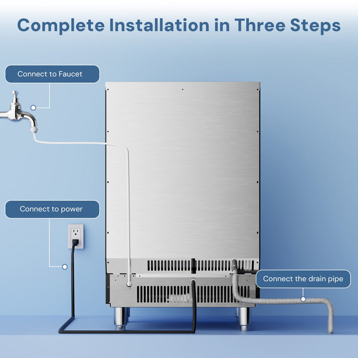 265LBS Freestanding Commercial Ice Maker - Kismile