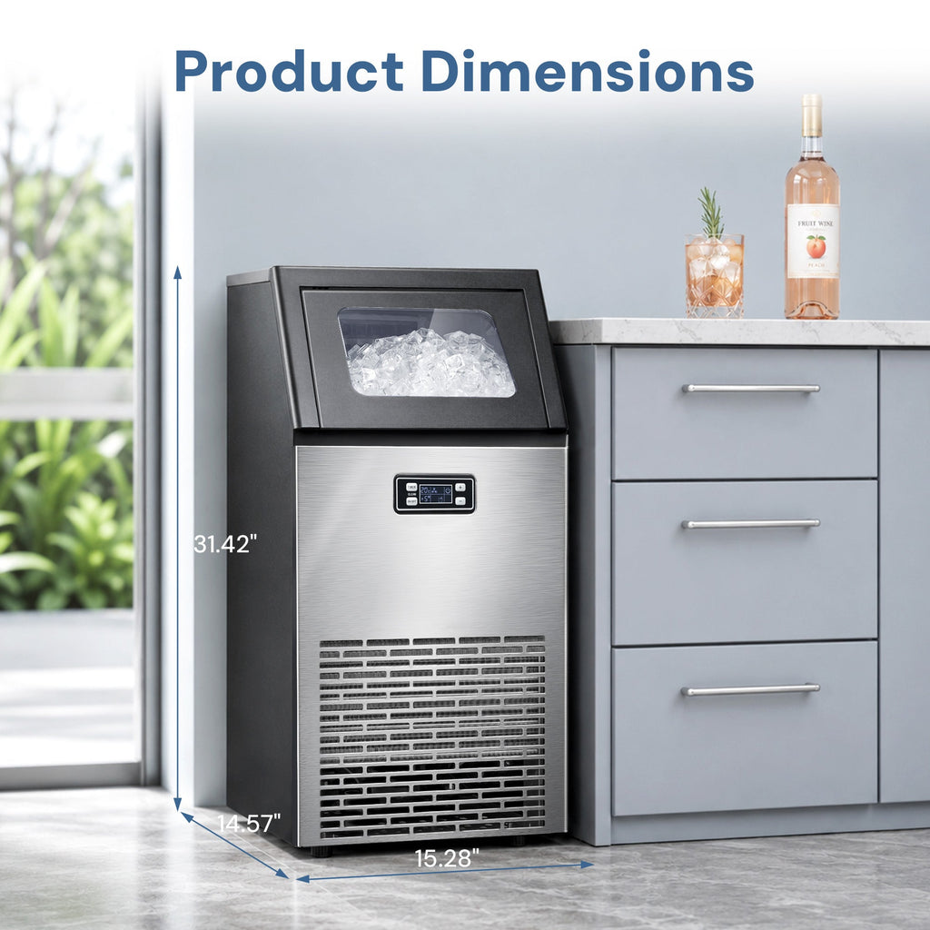 265LBS Freestanding Commercial Ice Maker - Kismile