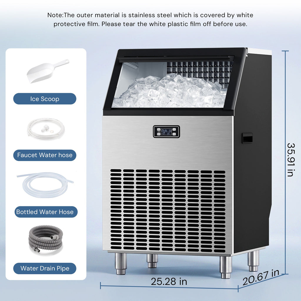 265LBS Freestanding Commercial Ice Maker - Kismile