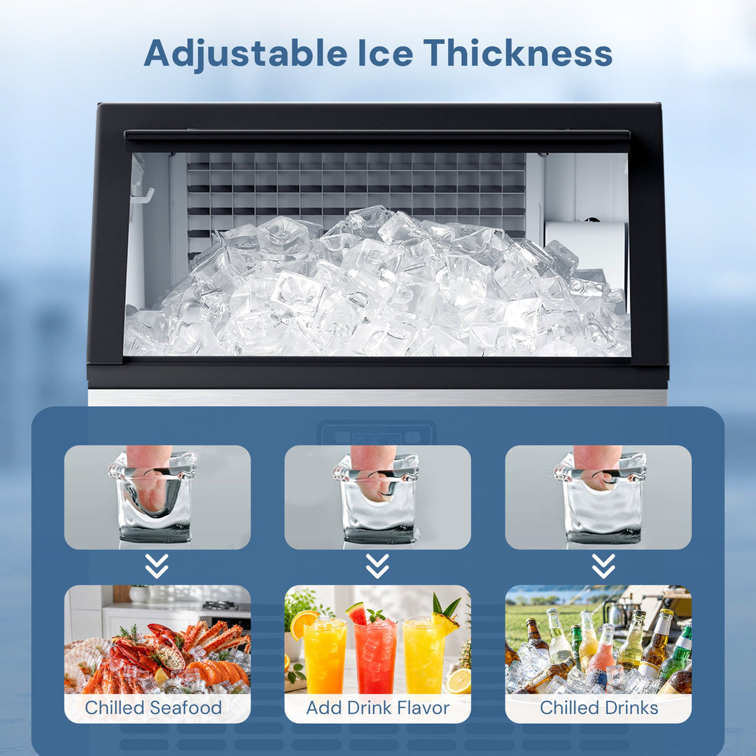 265LBS Freestanding Commercial Ice Maker - Kismile