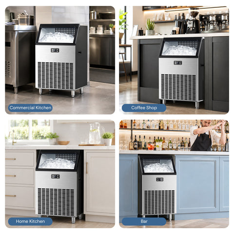265LBS Freestanding Commercial Ice Maker - Kismile