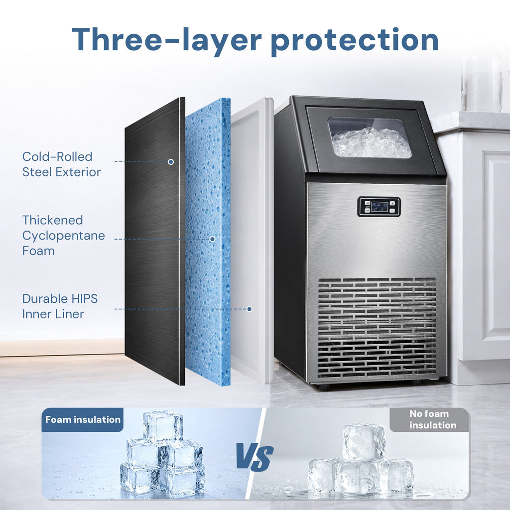 265LBS Freestanding Commercial Ice Maker - Kismile