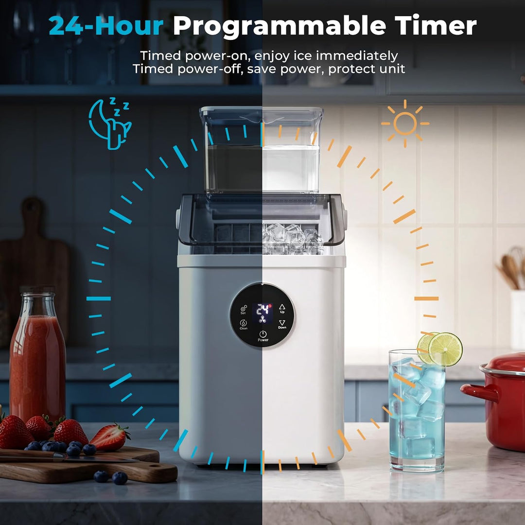 26Lbs/Day Countertop Ice Cube Maker IM5812F - Kismile