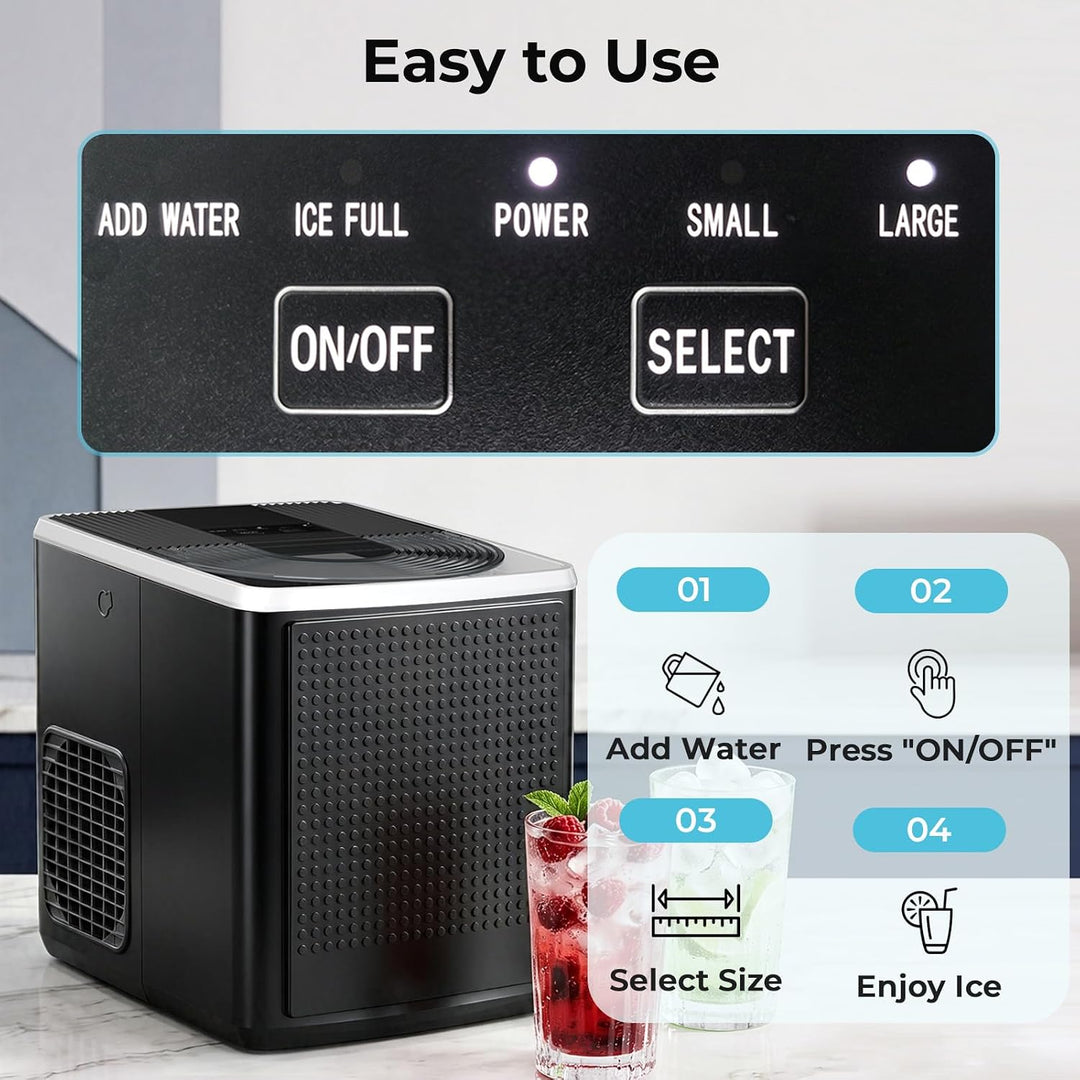 27lbs/24H Bullet Ice Maker Countertop IM5812XH - Kismile
