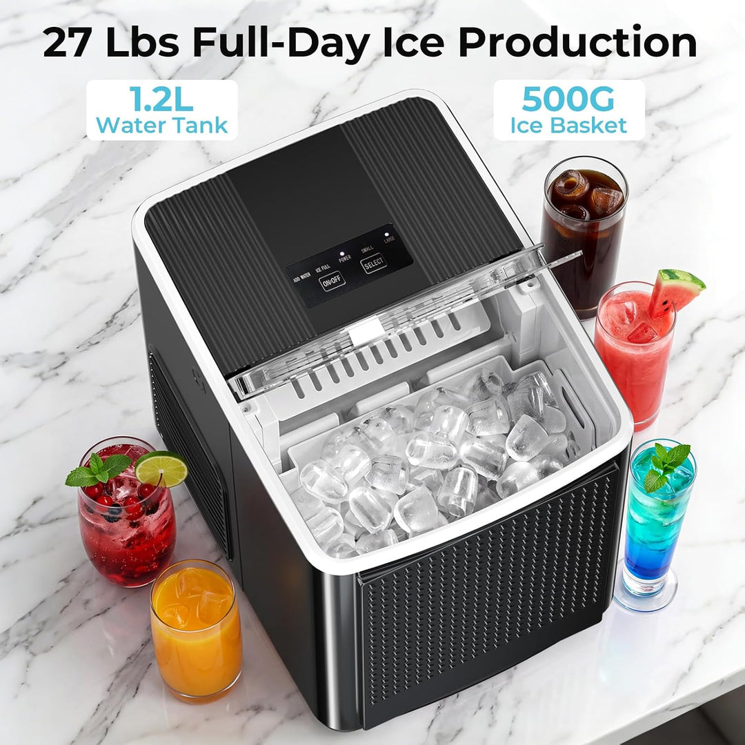 27lbs/24H Bullet Ice Maker Countertop IM5812XH - Kismile