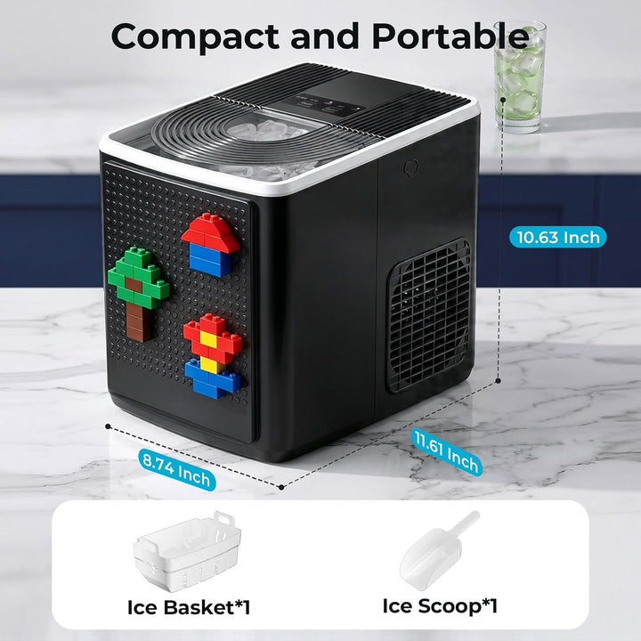 27lbs/24H Bullet Ice Maker Countertop IM5812XH - Kismile