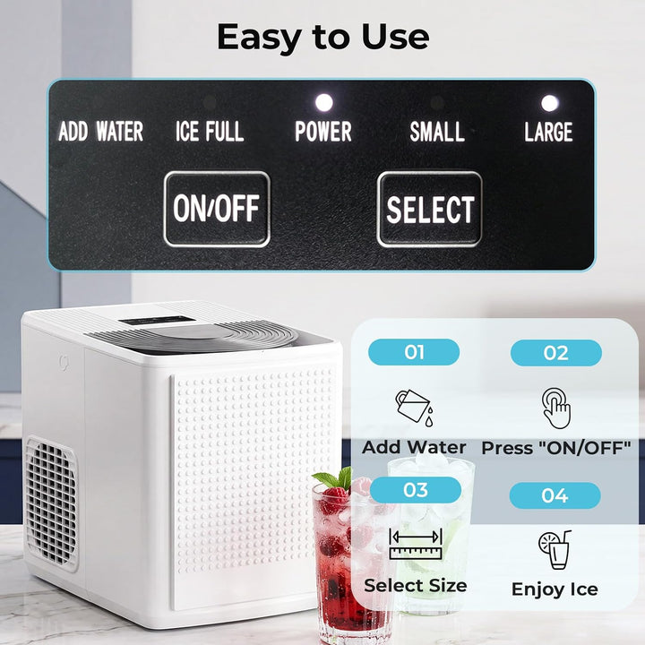 27lbs/24H Bullet Ice Maker Countertop IM5812XH - Kismile