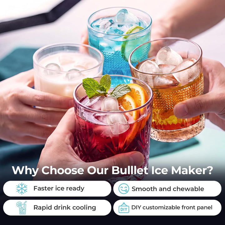 27lbs/24H Bullet Ice Maker Countertop IM5812XH - Kismile