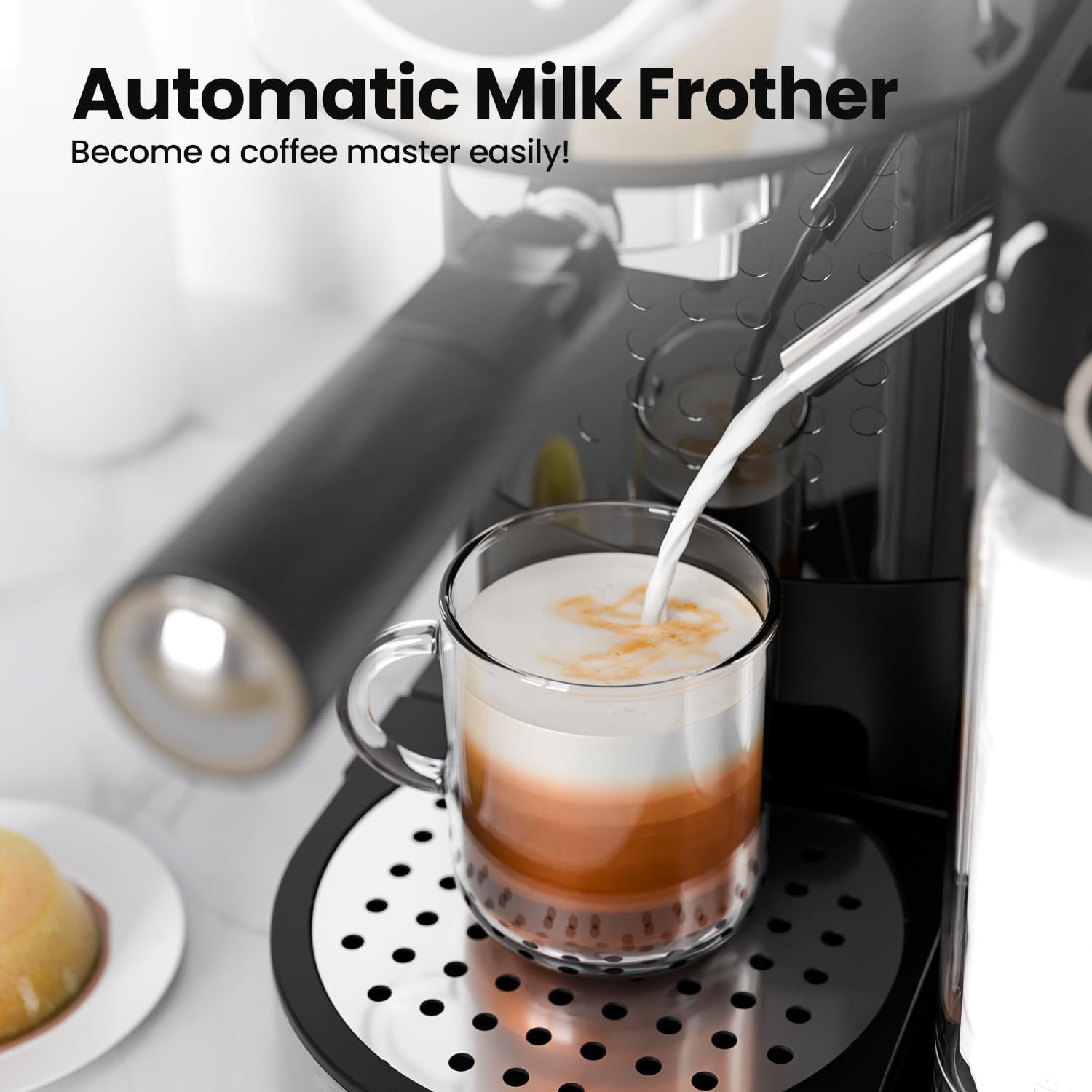 Espresso Machine 20Bar, Cappuccino Machine with Automatic Milk