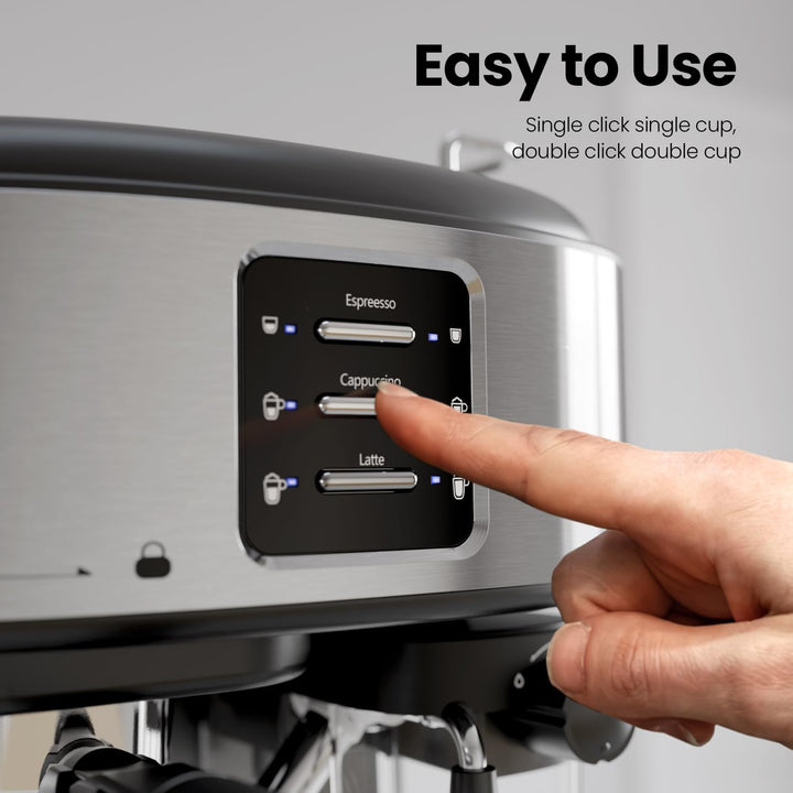 3 in 1 Professional Espresso Maker with Dual Heating System & Capsule Compatible CM8011 - Kismile