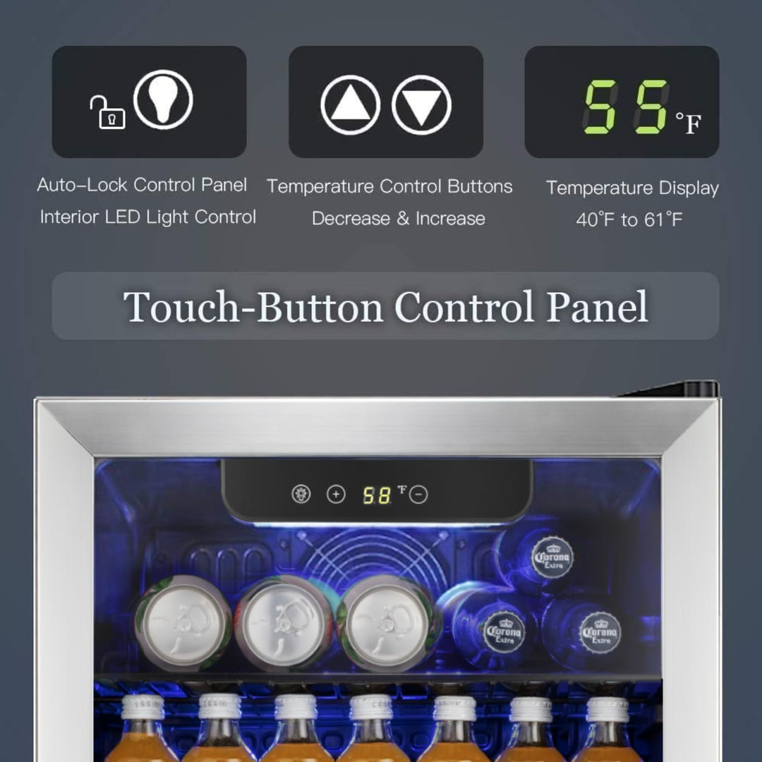 3.2 cu.ft Wine Cooler/Cabinet Beverage Refrigerator W5899H - Kismile