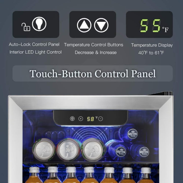 3.2 cu.ft Wine Cooler/Cabinet Beverage Refrigerator W5899H - Kismile