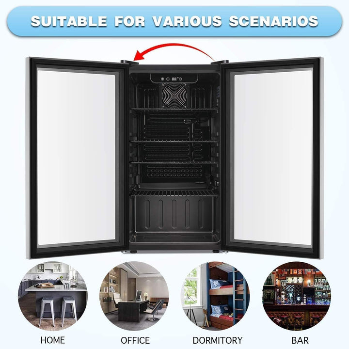 3.2 cu.ft Wine Cooler/Cabinet Beverage Refrigerator W5899H - Kismile