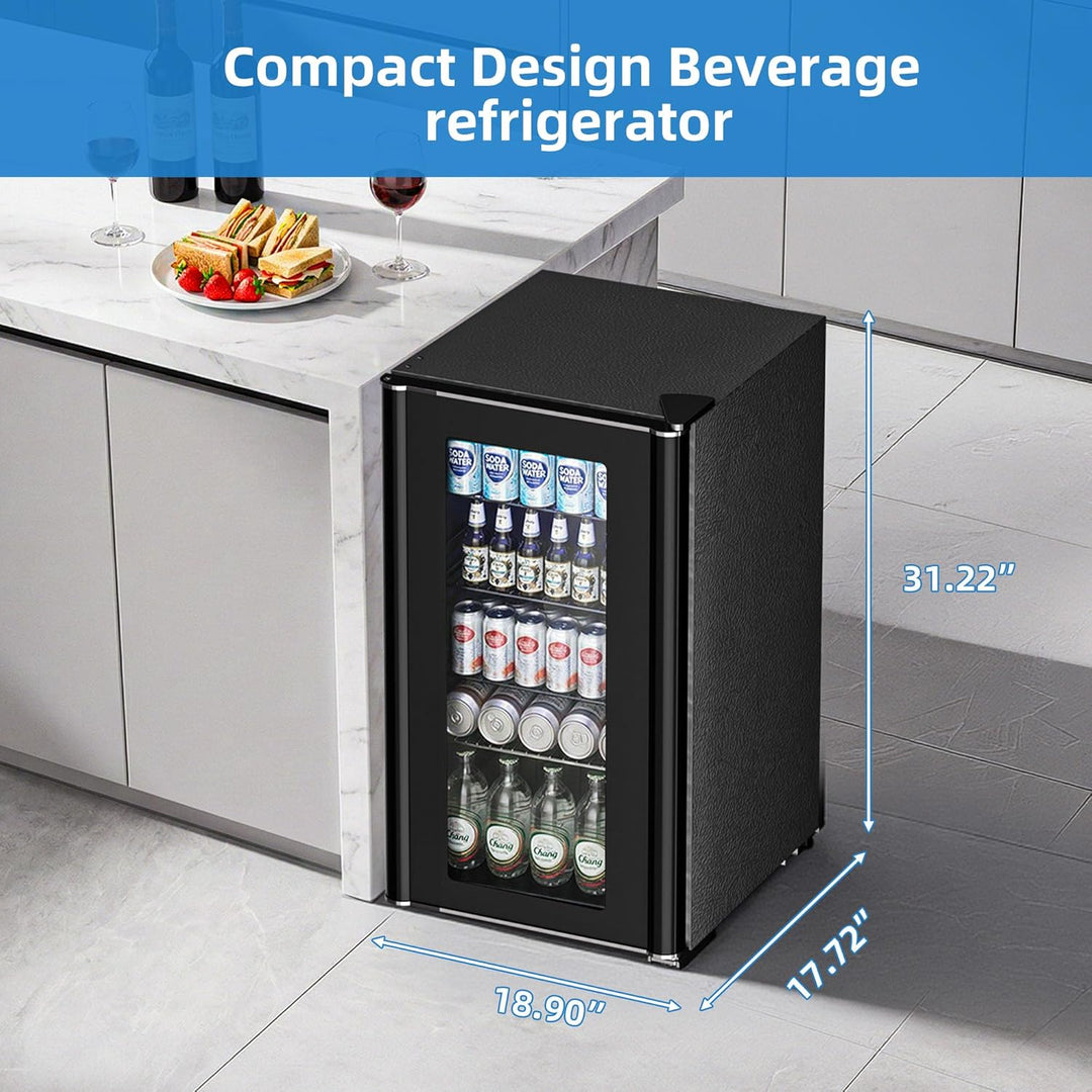 3.2 cu.ft Wine Cooler/Cabinet Beverage Refrigerator W5899H - Kismile