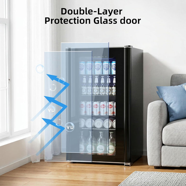 3.2 cu.ft Wine Cooler/Cabinet Beverage Refrigerator W5899H - Kismile