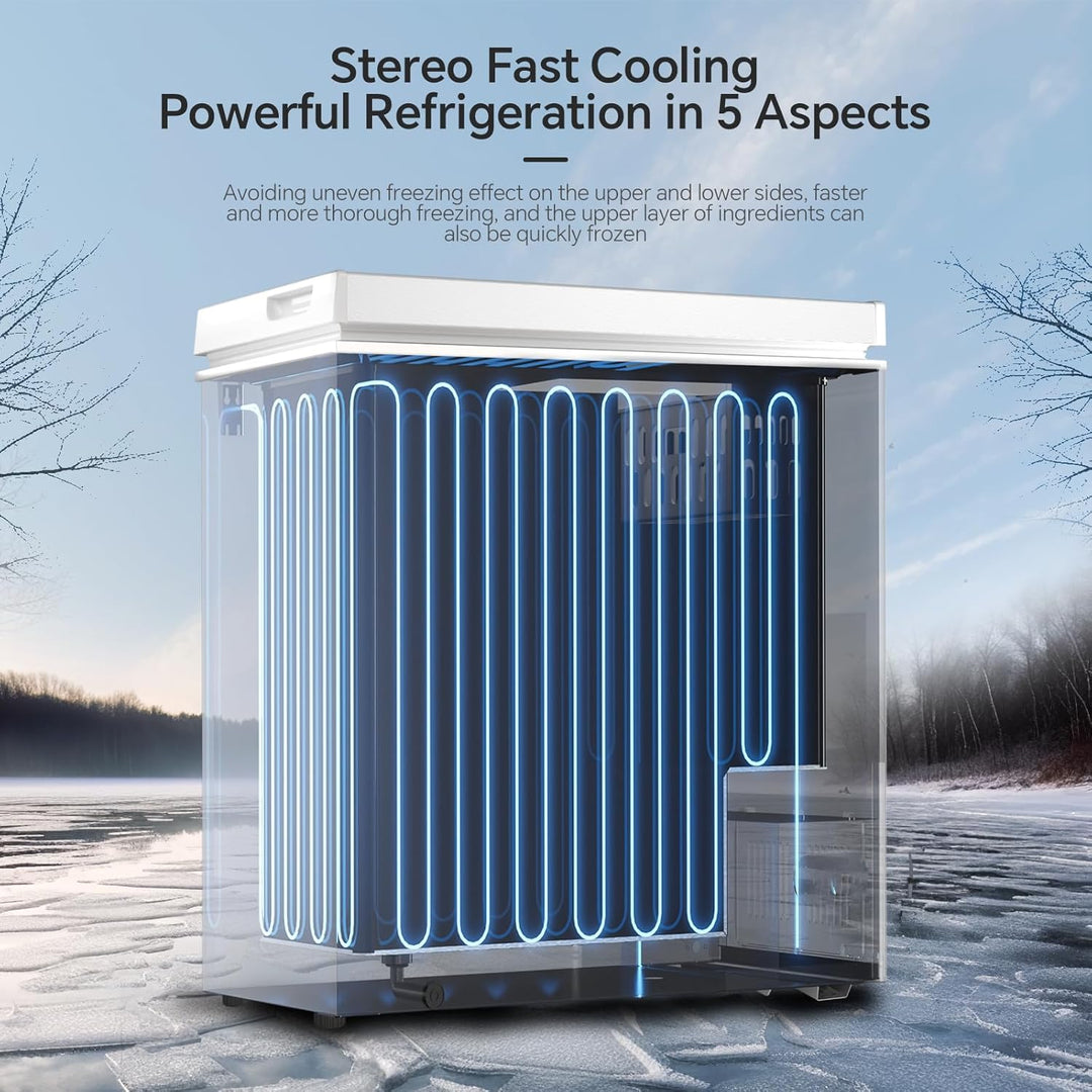 3.5 Cubic Feet Chest Freezer with 2 Removable Baskets D5897H - Kismile