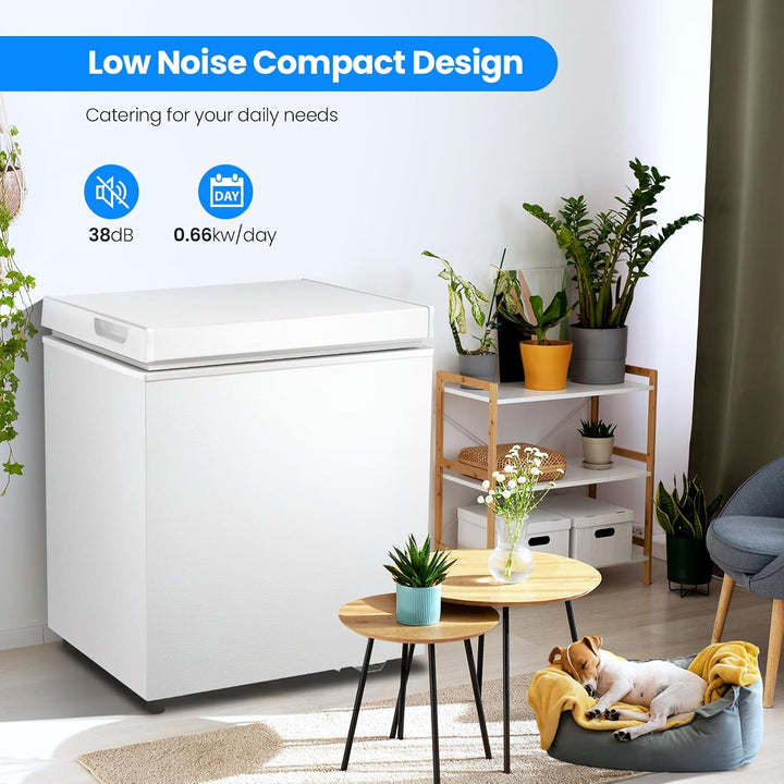 3.5 Cubic Feet Chest Freezer with 2 Removable Baskets D5897H - Kismile