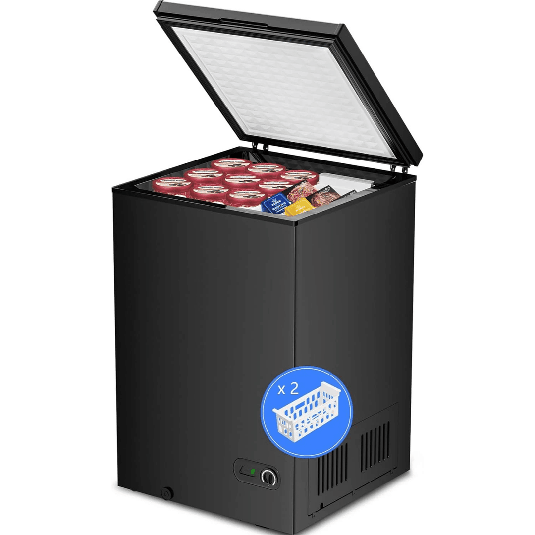 3.5 Cubic Feet Chest Freezer with 2 Removable Baskets D5897H - Kismile