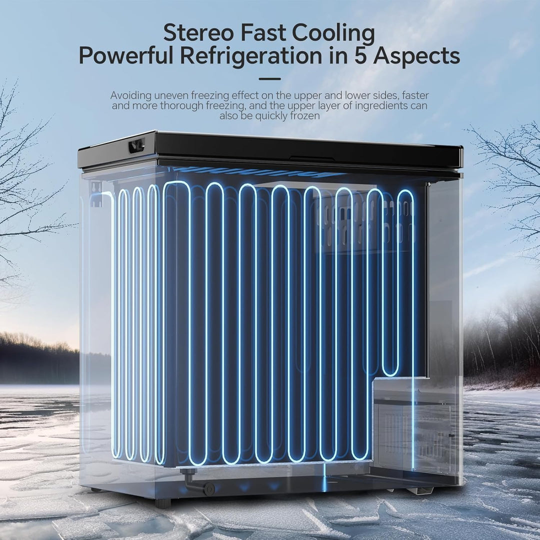 3.5 Cubic Feet Chest Freezer with 2 Removable Baskets D5897H - Kismile