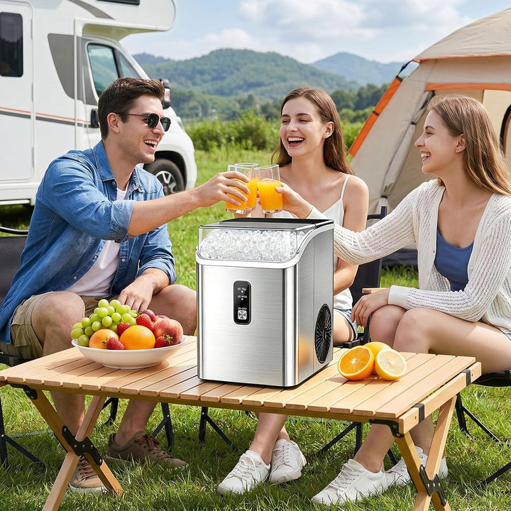 35 lb Nugget Ice Maker Countertop, Self-Cleaning - Kismile