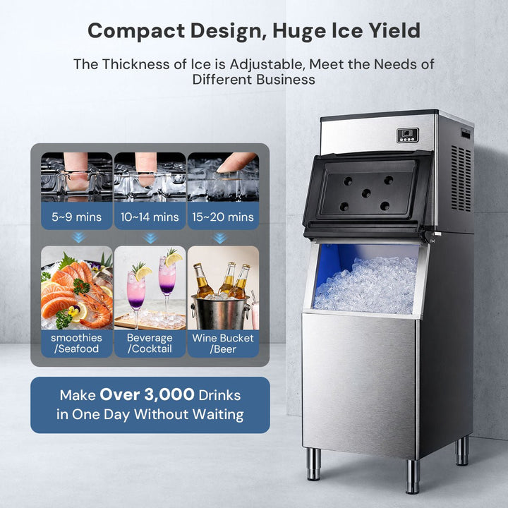 353LBS/24H Split Commercial Ice Maker Z58160 - Kismile